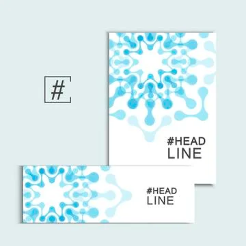 Vector abstract molecular structure. Cover template design Illustrazione stock