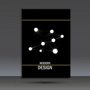 Vector abstract molecular structure. Cover template design Stock Illustration