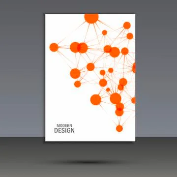 Vector abstract molecular structure. Cover template design Stock Illustration