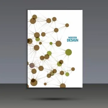 Vector abstract molecular structure. Cover template design Stock Illustration