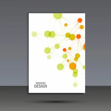 Vector abstract molecular structure. Cover template design Stock Illustration