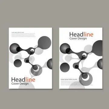 Vector abstract molecular structure. Cover template design. Stock Illustration