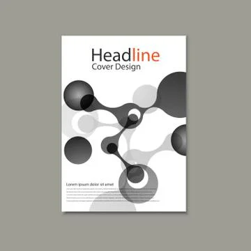 Vector abstract molecular structure. Cover template design 스톡 일러스트