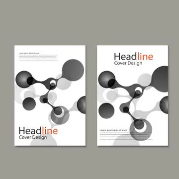 Vector abstract molecular structure. Cover template design 스톡 일러스트