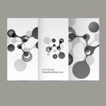Vector abstract molecular structure. Cover template design Stock Illustration