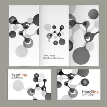 Vector abstract molecular structure. Cover template design Illustrazione stock