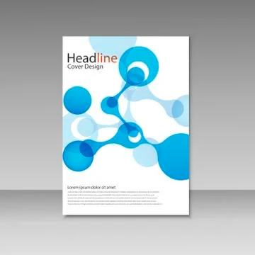 Vector abstract molecular structure. Template design Stock Illustration