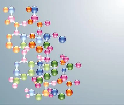 Vector abstract molecule background Stock Illustration