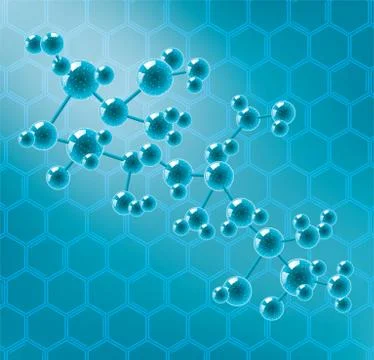 Vector abstract molecule  background Illustrazione stock