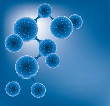 Vector abstract molecule or microbe background Stock Illustration