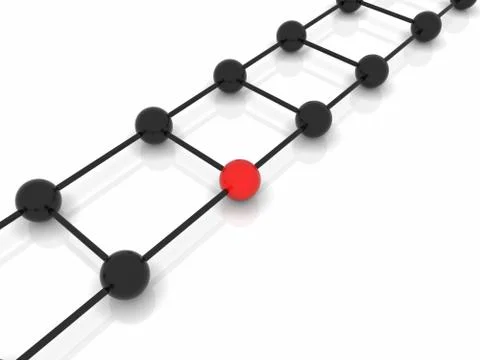 Vector abstract molecules in two colors Stock Illustration