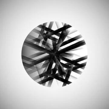 Vector abstract monochrome pattern line techno eps Stock Illustration