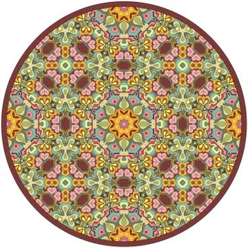 Vector abstract mosaic hand drawn mandala Ilustración de archivo