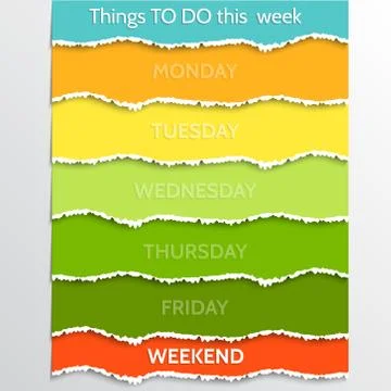 Vector abstract multicolor todo resolution list Illustrazione stock