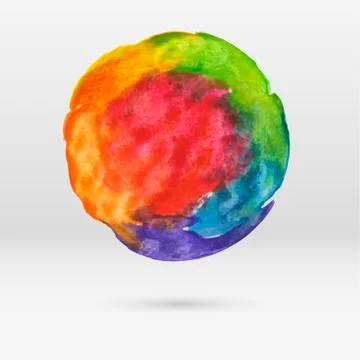 Vector abstract multicolor watercolor circle Stock-Illustration