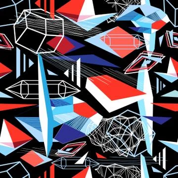 Vector abstract multicolored geometric pattern Stock Illustration