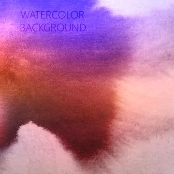 Vector abstract multicolored watercolor background for your desi Stock Illustration