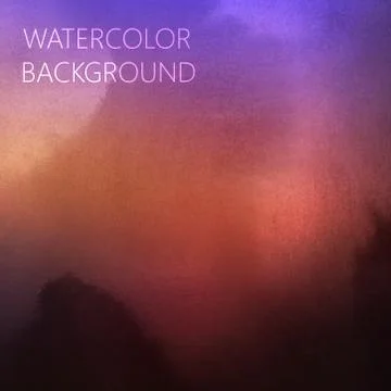 Vector abstract multicolored watercolor background for your desi Stock Illustration