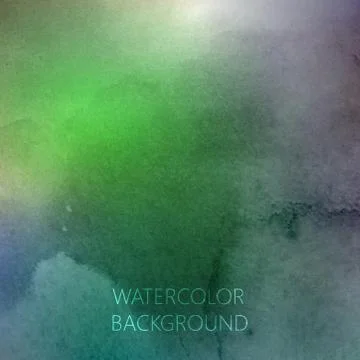 Vector abstract multicolored watercolor background for your desi Stock Illustration