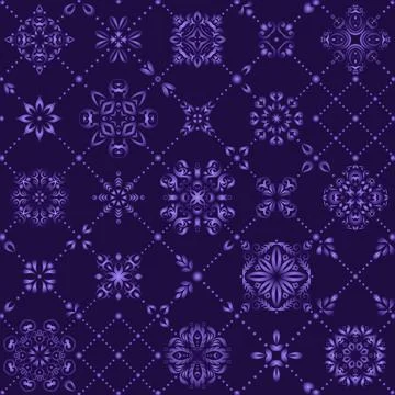 Vector abstract nature decorative elements seamless pattern 스톡 일러스트