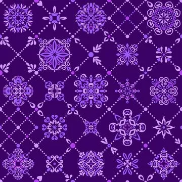 Vector abstract nature decorative elements seamless pattern 스톡 일러스트
