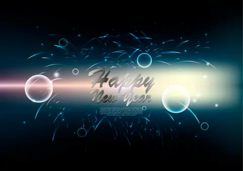 Vector abstract new year celebration firework background Stock Illustration