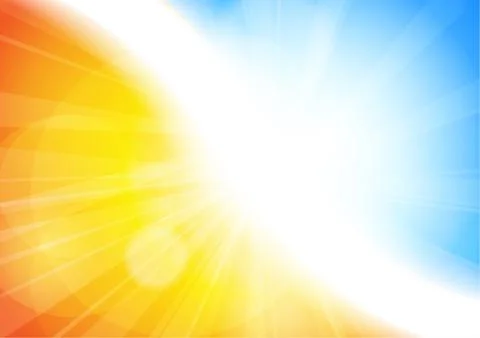 Vector : Abstract orange and blue with len flare background Stock Illustration