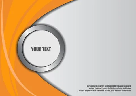Vector : Abstract orange and circle background and space for text Stock Illustration