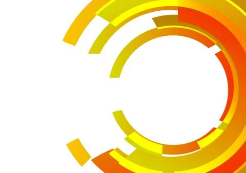 Vector : Abstract orange and yellow circle on white background Stock Illustration