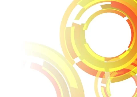 Vector : Abstract orange and yellow circle on white background Stock Illustration