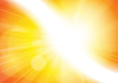 Vector : Abstract orange and yellow with len flare background Stock Illustration
