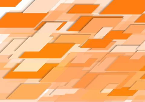 Vector : Abstract orange parallelograms on white background Stock Illustration