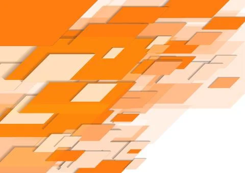 Vector : Abstract orange parallelograms on white background Illustrazione stock