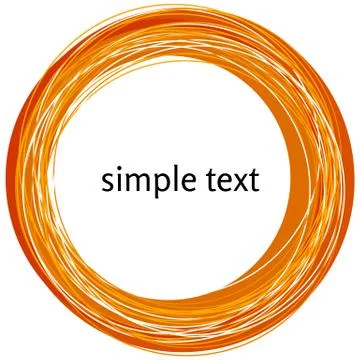 Vector abstract orange swirl shape isolated on white background Stock Illustration