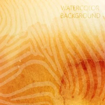 Vector abstract orange watercolor background with animal zebra p イラスト素材