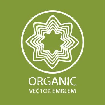 Vector abstract organic emblem Stock Illustration