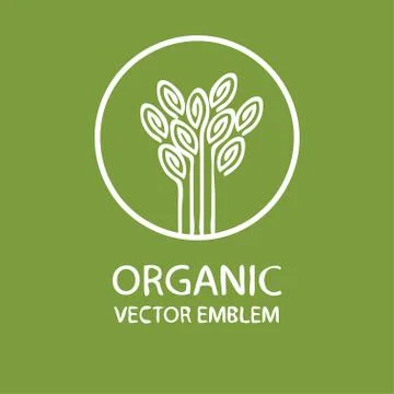 Vector abstract organic emblem Stock Illustration