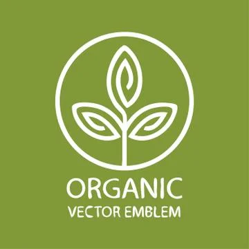 Vector abstract organic emblem Stock Illustration