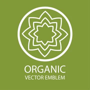 Vector abstract organic emblem Stock Illustration
