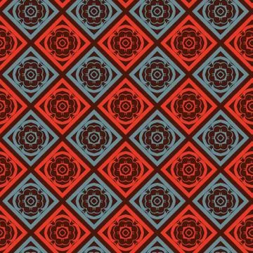 Vector abstract ornament floral seamless pattern background Stock Illustration