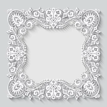 Vector abstract ornamental nature vintage frame. Stock Illustration