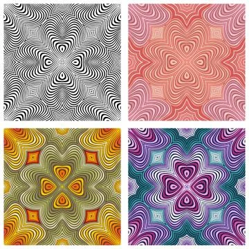 Vector abstract ornamental patterns set Illustrazione stock