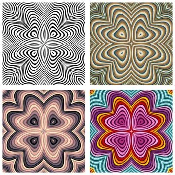 Vector abstract ornamental patterns set 스톡 일러스트