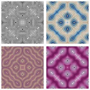 Vector abstract ornamental patterns set Stockillustratie
