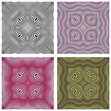 Vector abstract ornamental patterns set Illustrazione stock