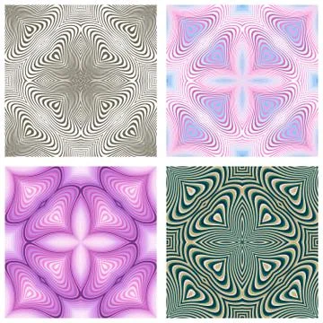Vector abstract ornamental patterns set 스톡 일러스트