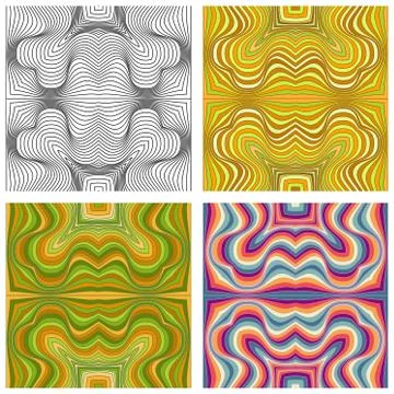 Vector abstract ornamental patterns set Stock Illustration