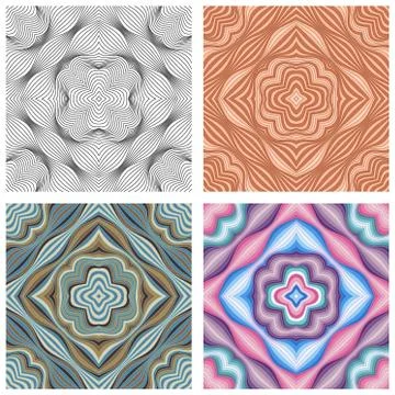 Vector abstract ornamental patterns set イラスト素材