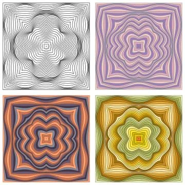 Vector abstract ornamental patterns set Stock Illustration