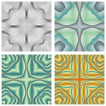 Vector abstract ornamental patterns set Stock Illustration